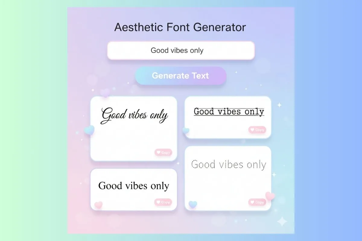 Aesthetic Font Generator